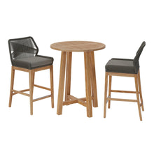 Load image into Gallery viewer, Wellspring 3-Piece Outdoor Patio Teak Wood Bar Set