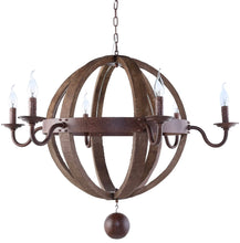 Load image into Gallery viewer, Catapult Chandelier in Antique Brass