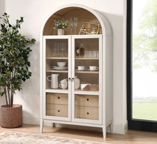Load image into Gallery viewer, Nolan 74" Tall Arched Storage Display Cabinet