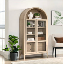 Load image into Gallery viewer, Nolan 74" Tall Arched Storage Display Cabinet