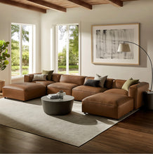 Load image into Gallery viewer, Auren 6-Piece Upholstered Vegan Leather Modular Sofa