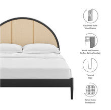 Load image into Gallery viewer, Odette Queen Arched Rattan Cane Platform Bed