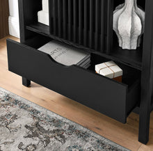 Load image into Gallery viewer, Vaughn 71" Arched Storage Display Cabinet in Black