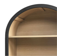 Load image into Gallery viewer, Evie Arched Wide Bookcase Display Cabinet in Black