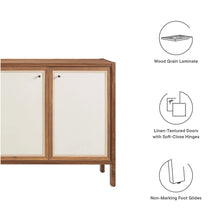 Load image into Gallery viewer, Capri 65" Wood Grain Sideboard Storage Cabinet in Walnut