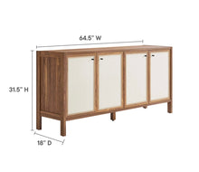 Load image into Gallery viewer, Capri 65" Wood Grain Sideboard Storage Cabinet in Walnut