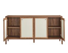 Load image into Gallery viewer, Capri 65" Wood Grain Sideboard Storage Cabinet in Walnut