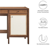 Load image into Gallery viewer, Capri 49" Wood Grain Office Desk in Walnut
