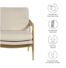 Load image into Gallery viewer, Langford Performance Velvet/Vegan Leather Accent Armchair