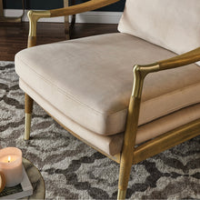 Load image into Gallery viewer, Langford Performance Velvet/Vegan Leather Accent Armchair