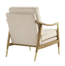 Load image into Gallery viewer, Langford Performance Velvet/Vegan Leather Accent Armchair