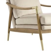 Load image into Gallery viewer, Langford Performance Velvet/Vegan Leather Accent Armchair