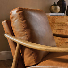 Load image into Gallery viewer, Langford Performance Velvet/Vegan Leather Accent Armchair