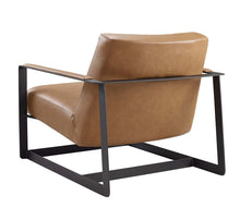 Load image into Gallery viewer, Seg Vegan Leather Accent Chair in Tan