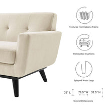 Load image into Gallery viewer, Engage Herringbone Fabric Loveseat