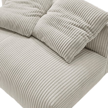 Load image into Gallery viewer, Solace Modular Corduroy Upholstered Armless Loveseat