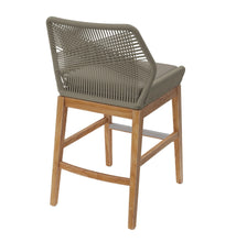 Load image into Gallery viewer, Wellspring Outdoor Patio Teak and Rope Counter Stool