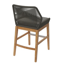 Load image into Gallery viewer, Wellspring Outdoor Patio Teak and Rope Counter Stool