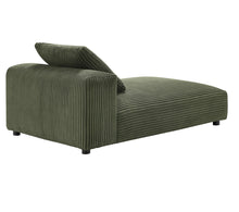 Load image into Gallery viewer, Solace Modular Corduroy Upholstered Armless Chaise Lounge in Fern