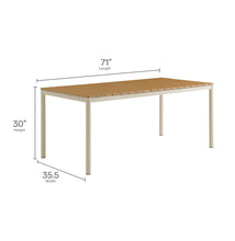 Load image into Gallery viewer, Finn Outdoor Patio Aluminum Faux Wood Dining Set with Benches in Natural