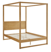 Load image into Gallery viewer, Alva Queen Wood Canopy Platform Bed