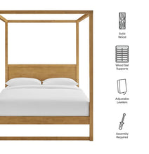 Load image into Gallery viewer, Alva Queen Wood Canopy Platform Bed