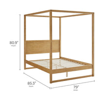 Load image into Gallery viewer, Alva Queen Wood Canopy Platform Bed
