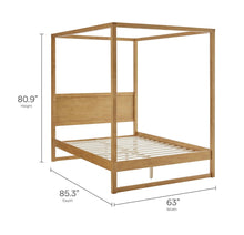 Load image into Gallery viewer, Alva Queen Wood Canopy Platform Bed