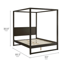 Load image into Gallery viewer, Alva Queen Wood Canopy Platform Bed