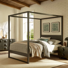 Load image into Gallery viewer, Alva Queen Wood Canopy Platform Bed