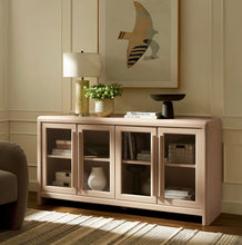 Load image into Gallery viewer, Evren 4-Door Sideboard Storage Display Cabinet in Ash