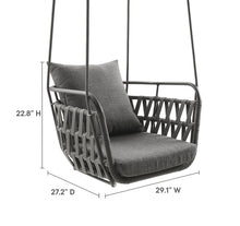Load image into Gallery viewer, Kaliah Outdoor Patio Aluminum Swing Chair