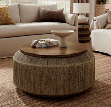 Load image into Gallery viewer, Maris Seagrass and Wood Coffee Table in Walnut Natural