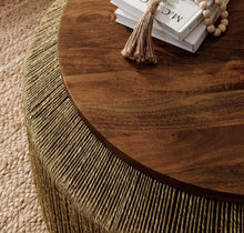 Load image into Gallery viewer, Maris Seagrass and Wood Coffee Table in Walnut Natural