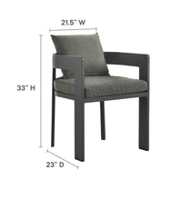 Load image into Gallery viewer, Tahoe 5-Piece Outdoor Patio Aluminum Dining Set in Gray Charcoal