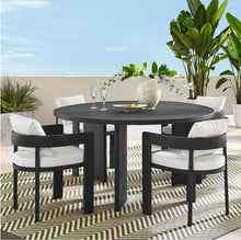 Load image into Gallery viewer, Tahoe 5-Piece Outdoor Patio Aluminum Dining Set in Gray Charcoal