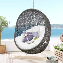 Load image into Gallery viewer, Hide Outdoor Patio Swing Chair With Stand in Gray White