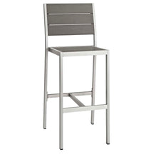 Load image into Gallery viewer, Shore Outdoor Patio Aluminum Dining Set in Silver Gray