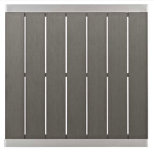 Load image into Gallery viewer, Shore 3 Piece Outdoor Patio Aluminum Pub Set in Silver Gray