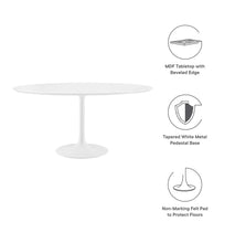 Load image into Gallery viewer, Lippa 60" Round Wood Dining Table in White
