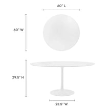 Load image into Gallery viewer, Lippa 60" Round Wood Dining Table in White