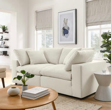 Load image into Gallery viewer, Commix 2 Piece Down Filled Overstuffed Sectional Sofa Set in Light Beige