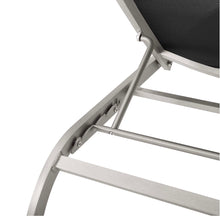 Load image into Gallery viewer, Savannah Outdoor Patio Mesh Chaise Lounge Set of 2 in Black