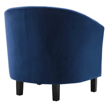Load image into Gallery viewer, Prospect Channel Tufted Performance Velvet Armchair Set of 2 in Navy