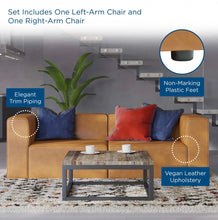 Load image into Gallery viewer, Mingle Vegan Leather Sectional Sofa