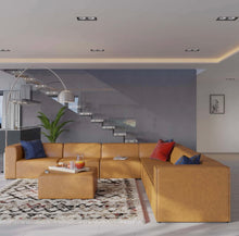 Load image into Gallery viewer, Mingle Vegan Leather Sectional Sofa