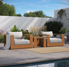 Load image into Gallery viewer, Tahoe Outdoor Patio Acacia Wood Furniture Set in Natural Light Gray