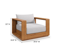 Load image into Gallery viewer, Tahoe Outdoor Patio Acacia Wood Furniture Set in Natural Light Gray