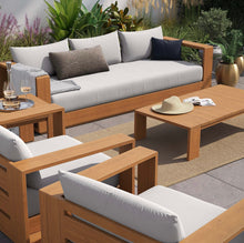 Load image into Gallery viewer, Tahoe Outdoor Patio Acacia Wood Furniture Set in Natural Light Gray