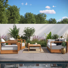 Load image into Gallery viewer, Tahoe Outdoor Patio Acacia Wood Furniture Set in Natural Light Gray